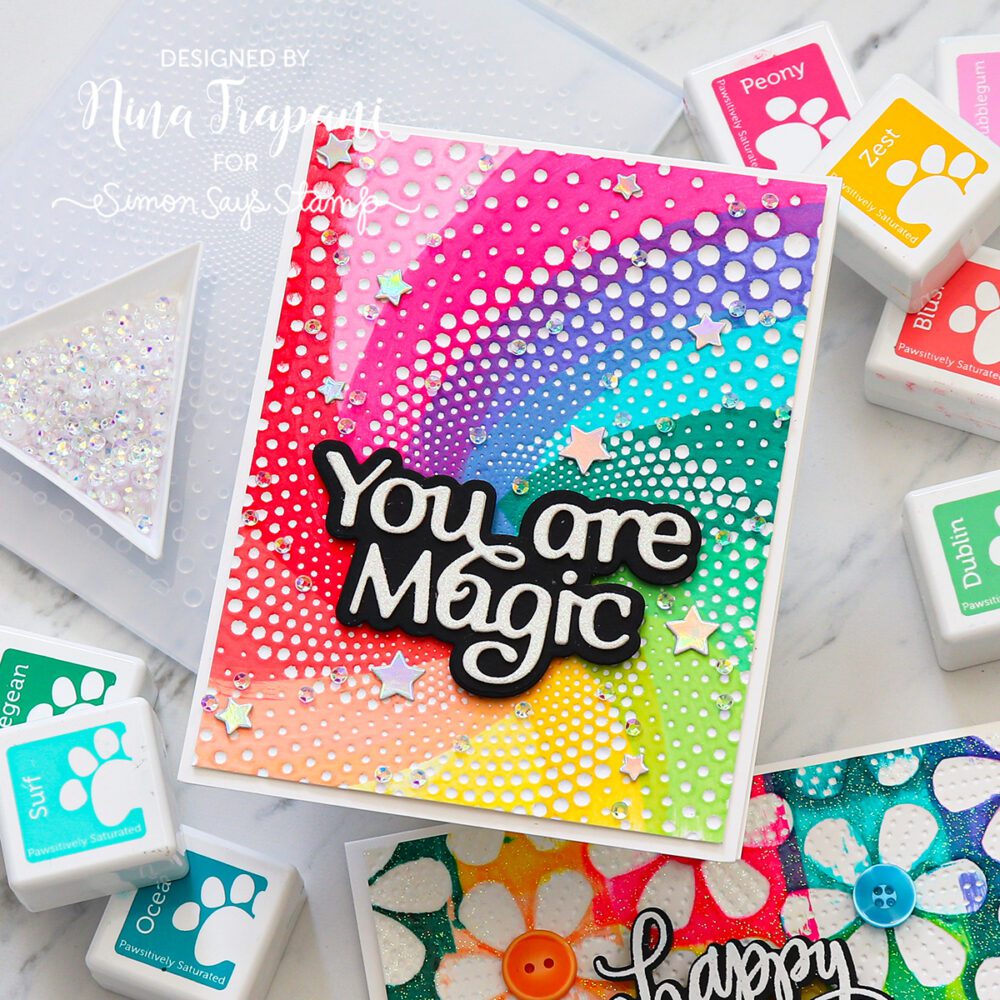 Embossing Folder Blackout Technique with COLOR! - Nina-Marie Design